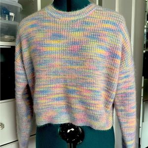 Crop rainbow sweater